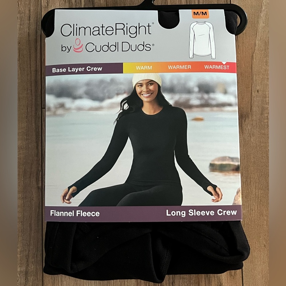 ✨Cuddl Duds Black Long Sleeve Crew✨